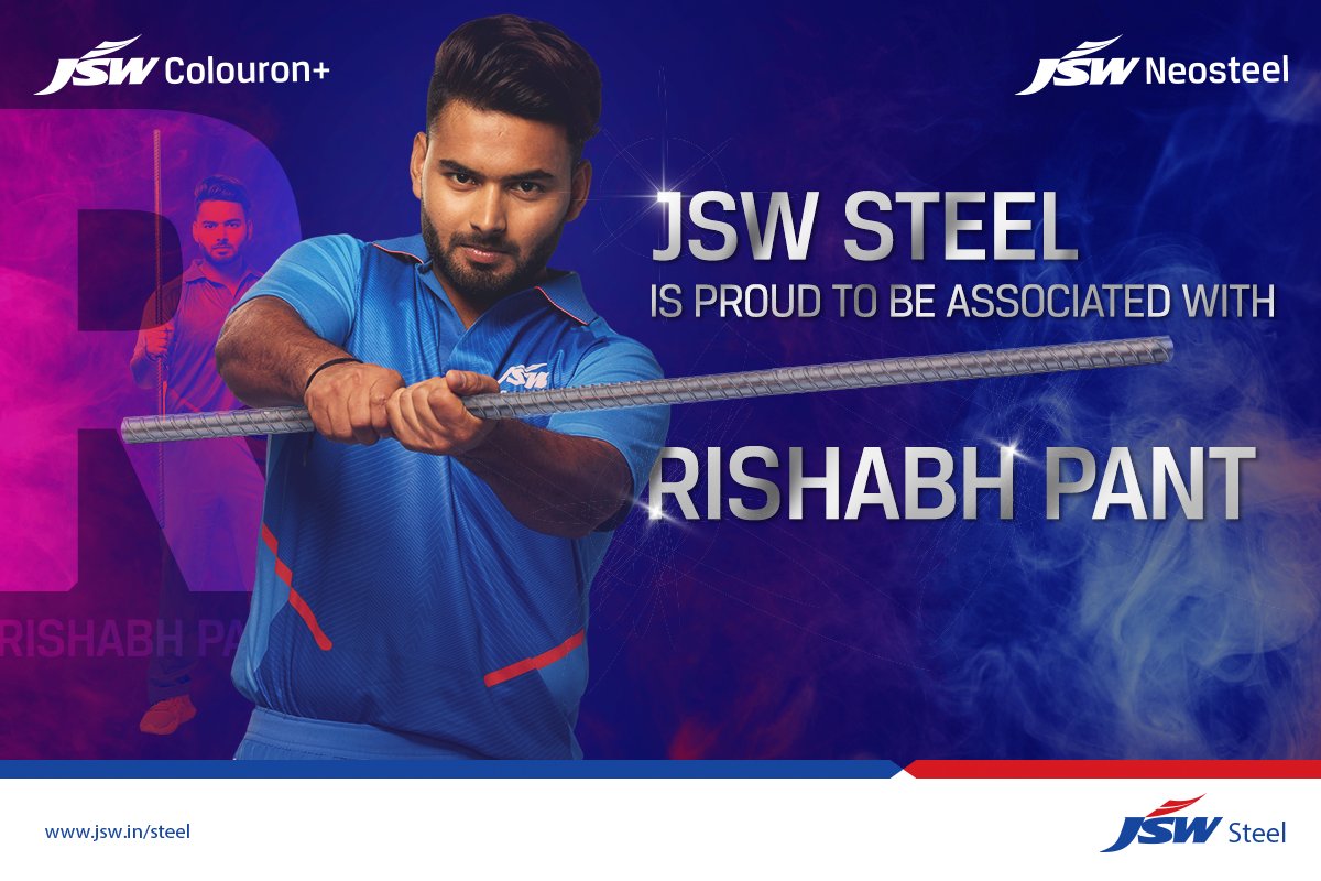 Rishabh Pant JSW Steel