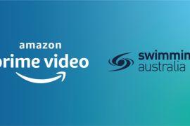 Amazon Prime Video Swimming Australia combo logo